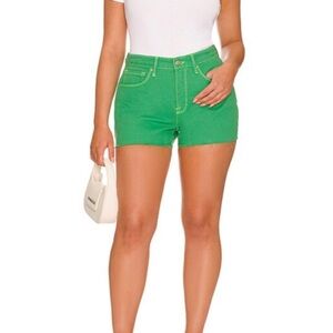 Good American Green Denim Shorts